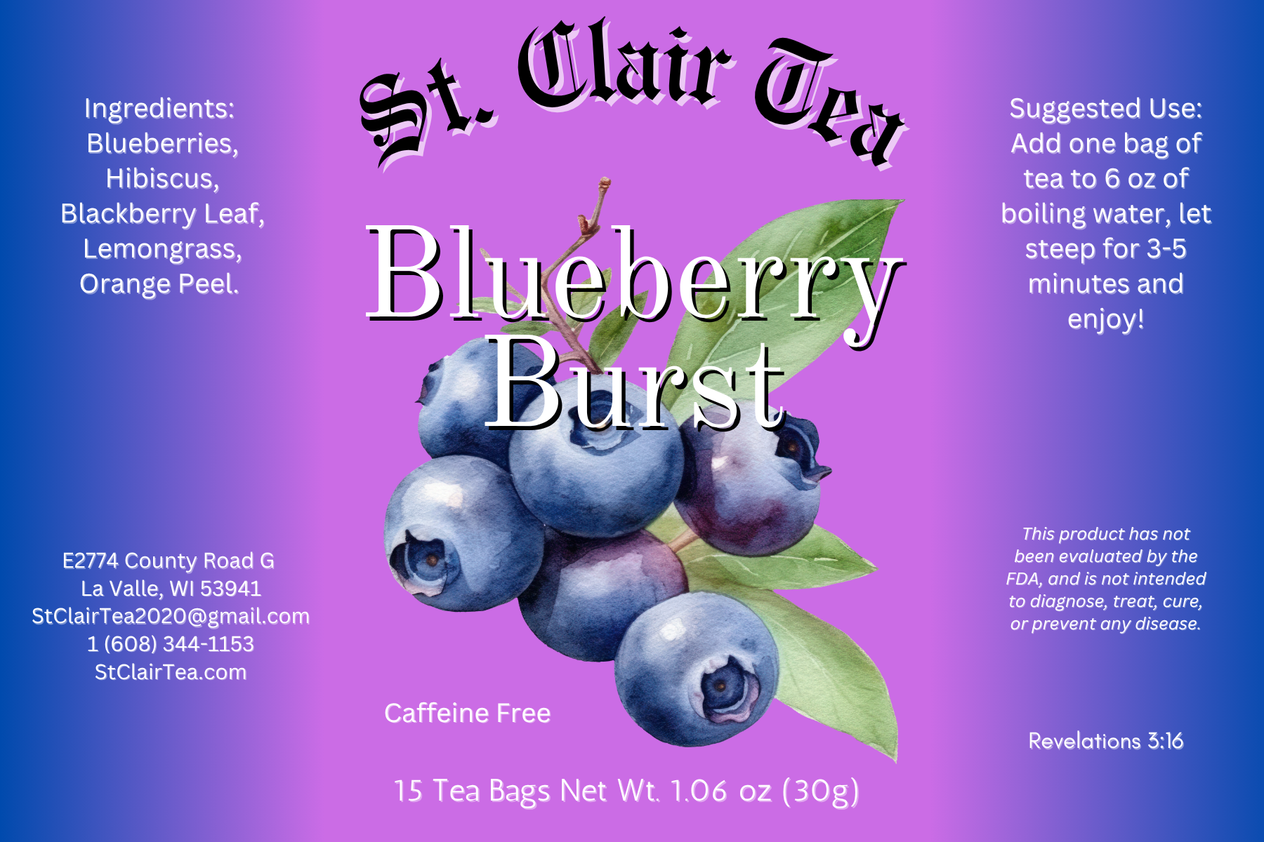 Blueberry Burst (20 tea bags)