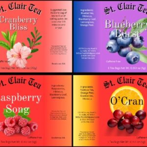 fruity Tea mix 4 types ( 5 tea bags each)