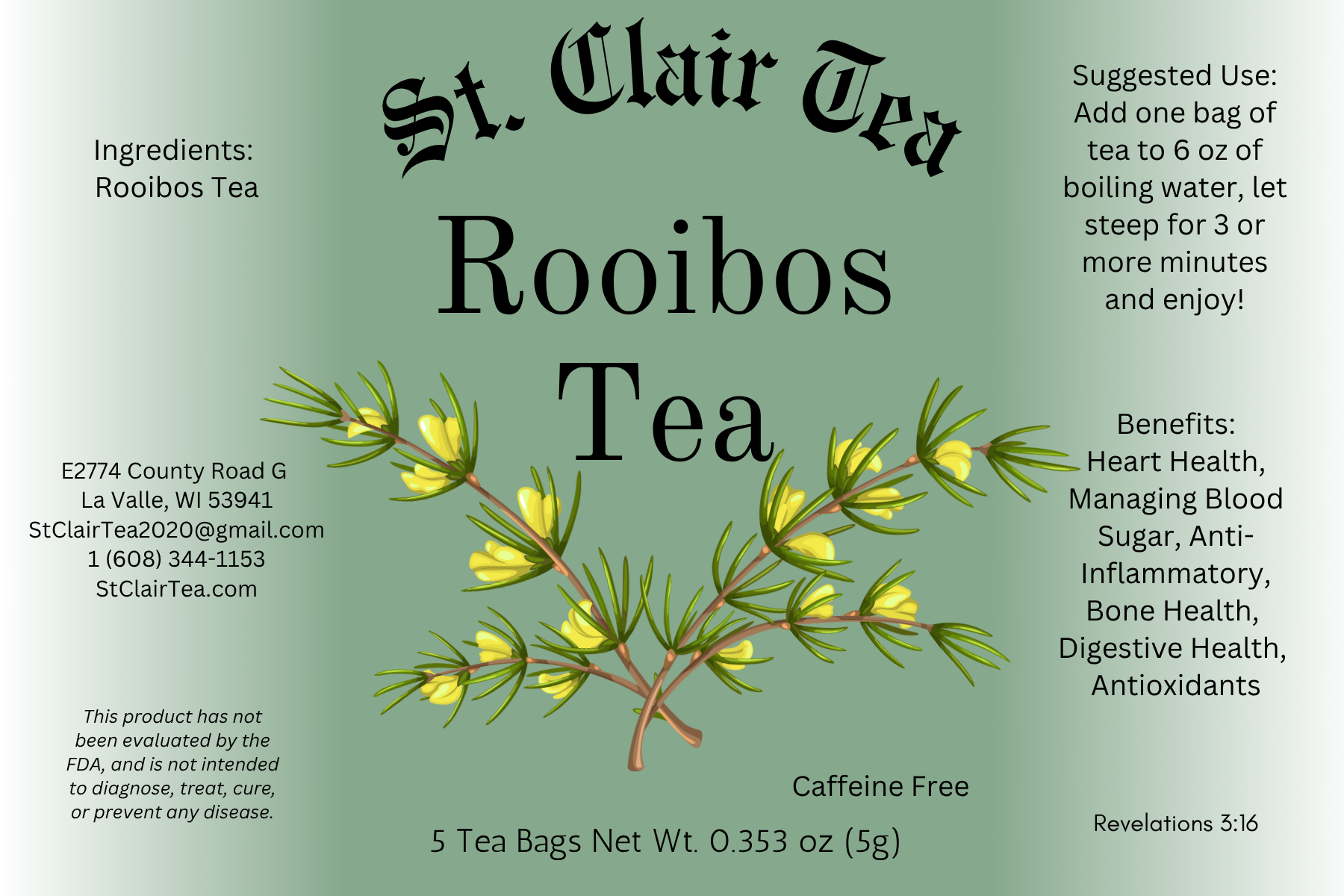 Rooibos tea (5 tea bags)